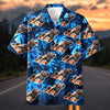 Bluejose Personalized Formula 1 Racing Car Tropical Blue Hawaiian Shirt