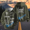Bluejose Personalized Route 66 100 Years Classic Car Hoodie