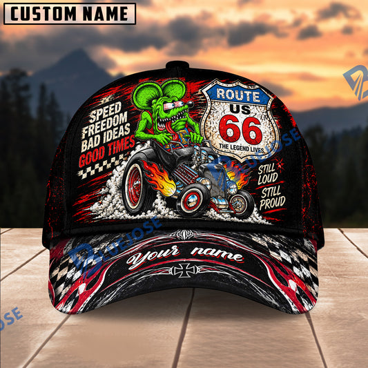BlueJose Personalized Rat Fink Hot Rod Cap – Route 66 'Still Loud Still Proud'
