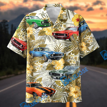 Bluejose Retro American Muscle Aloha Shirt - Custom Car Hawaiian Shirt
