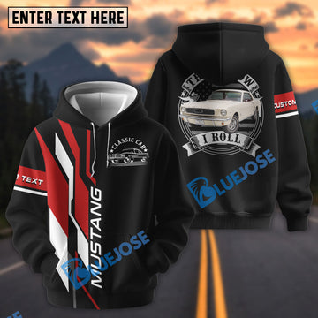 Bluejose Personalized Ford Mustang 1966 Coupe Classical Car Hoodie