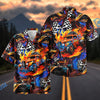 Bluejose Hot Rod Formula Racing Car Fire Checkered Flag Hawaiian Shirt