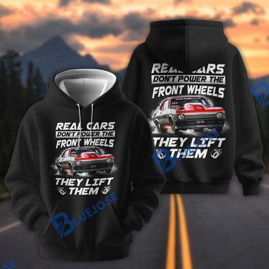 BlueJose Custom Photo Personalized Car Real Cars Don't Power the Front Wheels – Muscle Car 3D Hoodie
