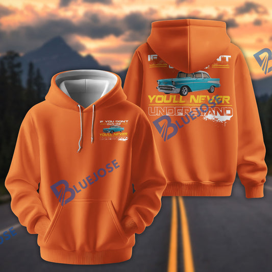 BlueJose Custom Photo Personalized Car Vintage Classic Car Hot Rod Hoodie (8 colors)