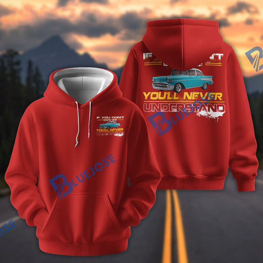 BlueJose Custom Photo Personalized Car Vintage Classic Car Hot Rod Hoodie (8 colors)