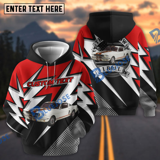 Bluejose Custom Photo Personalized Car 1965 Ford Mustang Shelby GT350 3D Hoodie