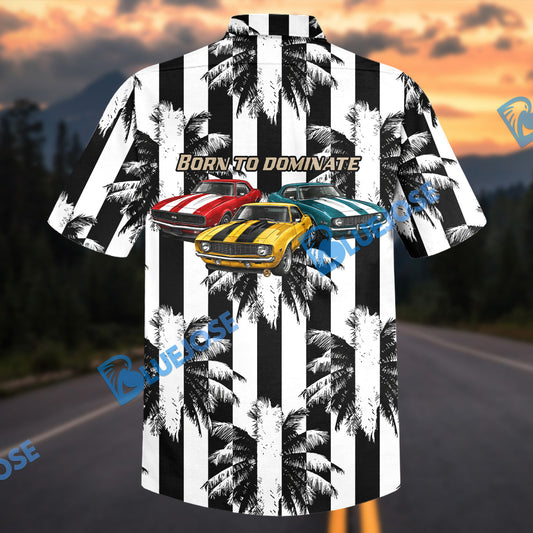 Bluejose Personalized Car ''Born To Dominate Classic'' Muscle Car Hawaiian Shirt