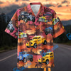 Bluejose Custom Car Vintage Hot Rod Trucks Tropical Sunset Hawaiian Shirt