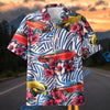 Bluejose Custom Car Retro Modern Hot Rod Tropical Hibiscus Hawaiian Shirt