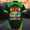 BlueJose Custom Photo Personalized Never Underestimate an Old Man Born in 1965 with a Classic Car Hawaiian Shirt