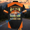 BlueJose Custom Photo Personalized Never Underestimate an Old Man Born in 1965 with a Classic Car Hawaiian Shirt