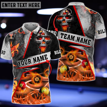 BlueJose Billiards Strategist Personalized Name 3D Shirt