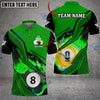 BlueJose Billiards Ball 8 And 9 Inner Flame Personalized Name, Team Name Unisex Shirt (6 Colors)