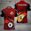 BlueJose Billiards Ball 8 And 9 Inner Flame Personalized Name, Team Name Unisex Shirt (6 Colors)