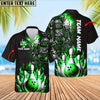 BlueJose Bowling Ball And Pins Samurai Warrior Madness Multicolor Option Customized Name Hawaiian Shirt (6 Colors)