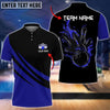 BlueJose Bowling And Pins Basic Black Customized Name 3D Shirt (4 Colors)