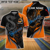 BlueJose Bowling And Pins Solid Snake Customized Name 3D Shirt ( 6 Colors)