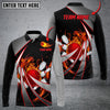 BlueJoses Flame Bowling And Pins Tornado Pattern Multicolor Customized Name 3D Shirt