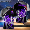 BlueJose Flame Bowling And Pins Tornado Pattern Customized Name 3D Shirt (4 Colors), Personalized Shirts For Bowling Players