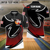BlueJose Multicolor Bowling Rhombus Pattern Premium Customized Name 3D Polo Shirt, Personalized Shirts For Bowling Players