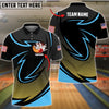 BlueJose Multicolor Bowling Rhombus Pattern Premium Customized Name 3D Polo Shirt, Personalized Shirts For Bowling Players