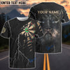 BlueJose Darts Paint Splash Personalized Name Shirt