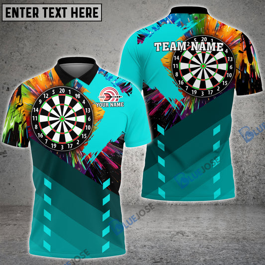 BlueJose Darts Board Colorful Personalized Name, Team Name 3D Shirt (5 Colors)