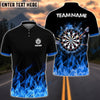 BlueJose Fire Dartboard Personalized Name, Team Name Shirt (4 Colors)