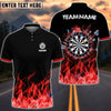 BlueJose Fire Dartboard Personalized Name, Team Name Shirt (4 Colors)
