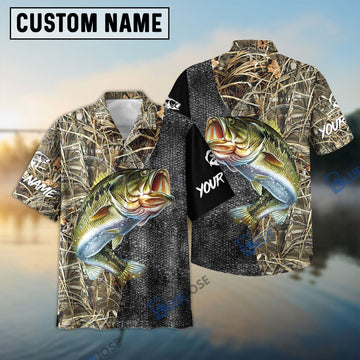 Bluejose Custom Largemouth Bass Fishing Camo Personalized Bass Fishing 3D Shirt