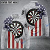 BlueJose Darts Board USA Flag Personalized Name, Team Name Shirt