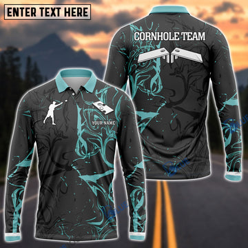 BlueJose Light Cyan Smoke Custom Cornhole Shirts