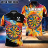 BlueJose Colorful Darts Personalized Name, Team Name Shirt