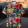 Bluejose Classic Car Show Hot Rod Hawaiian Shirt