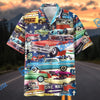 Bluejose American Vintage Classic Car Collage Street Sign Hawaiian Shirt