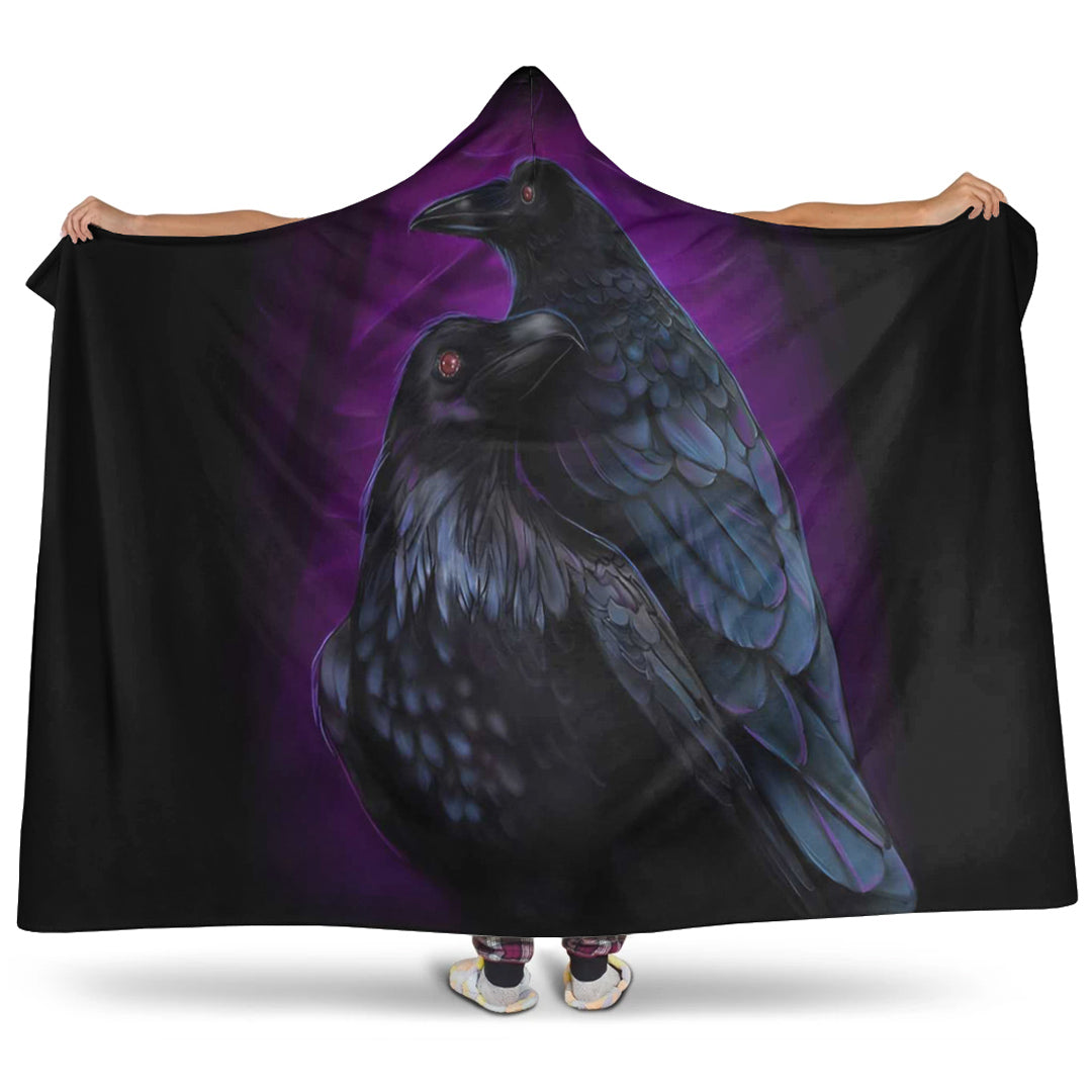 VikingStyle Hooded Blanket - Huginn and Muninn Hooded Blanket A35