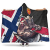 VikingStyle Hooded Blanket - Norway Warrior Brush Style Hooded Blanket A35