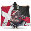 VikingStyle Hooded Blanket - Denmark Warrior Brush Style Hooded Blanket A35