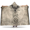 VikingStyle Hooded Blanket - Viking Raven Carry Spear of Odin Vintage Hooded Blanket A35