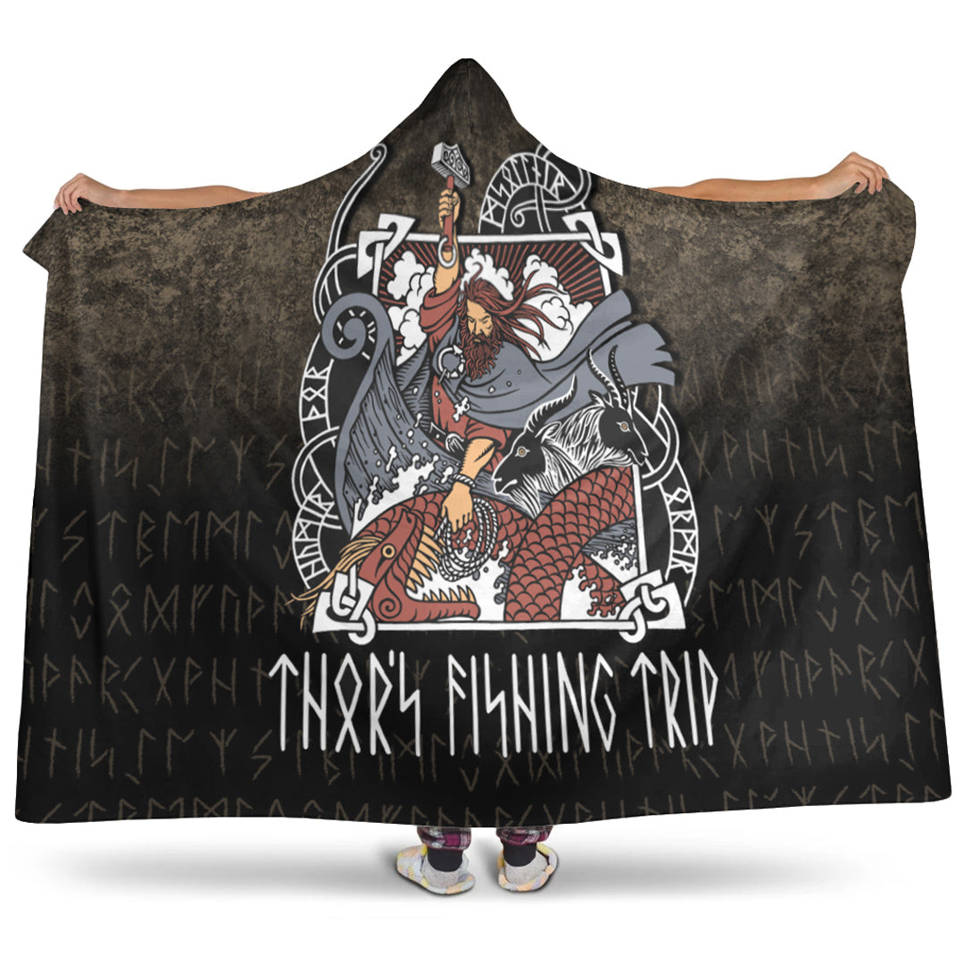 VikingStyle Hooded Blanket - Thor's Fishing Trip Hooded Blanket A7
