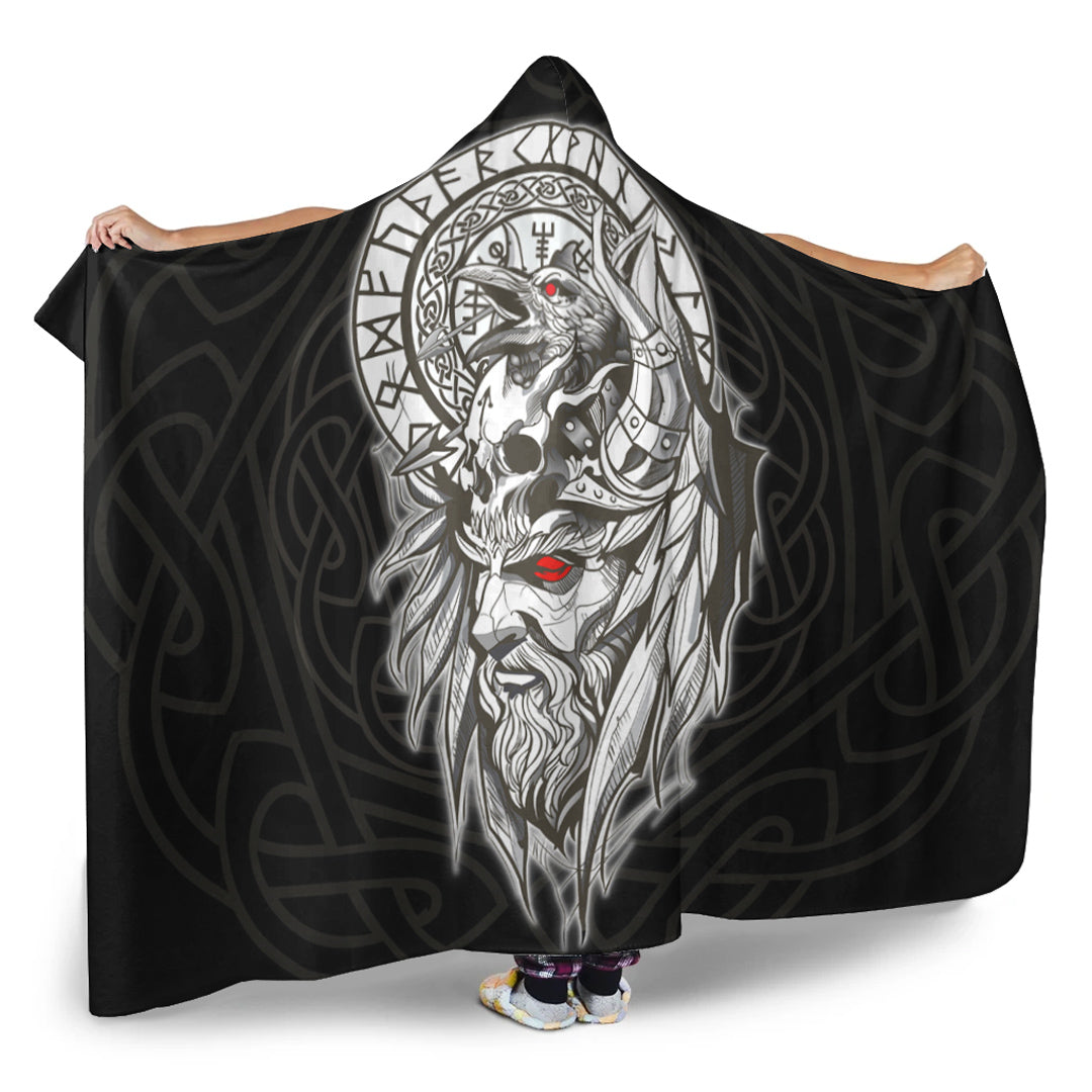 VikingStyle Hooded Blanket -Viking Odin Set Hooded Blanket A95