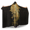 VikingStyle Hooded Blanket -Viking Raven Gold Hooded Blanket A95