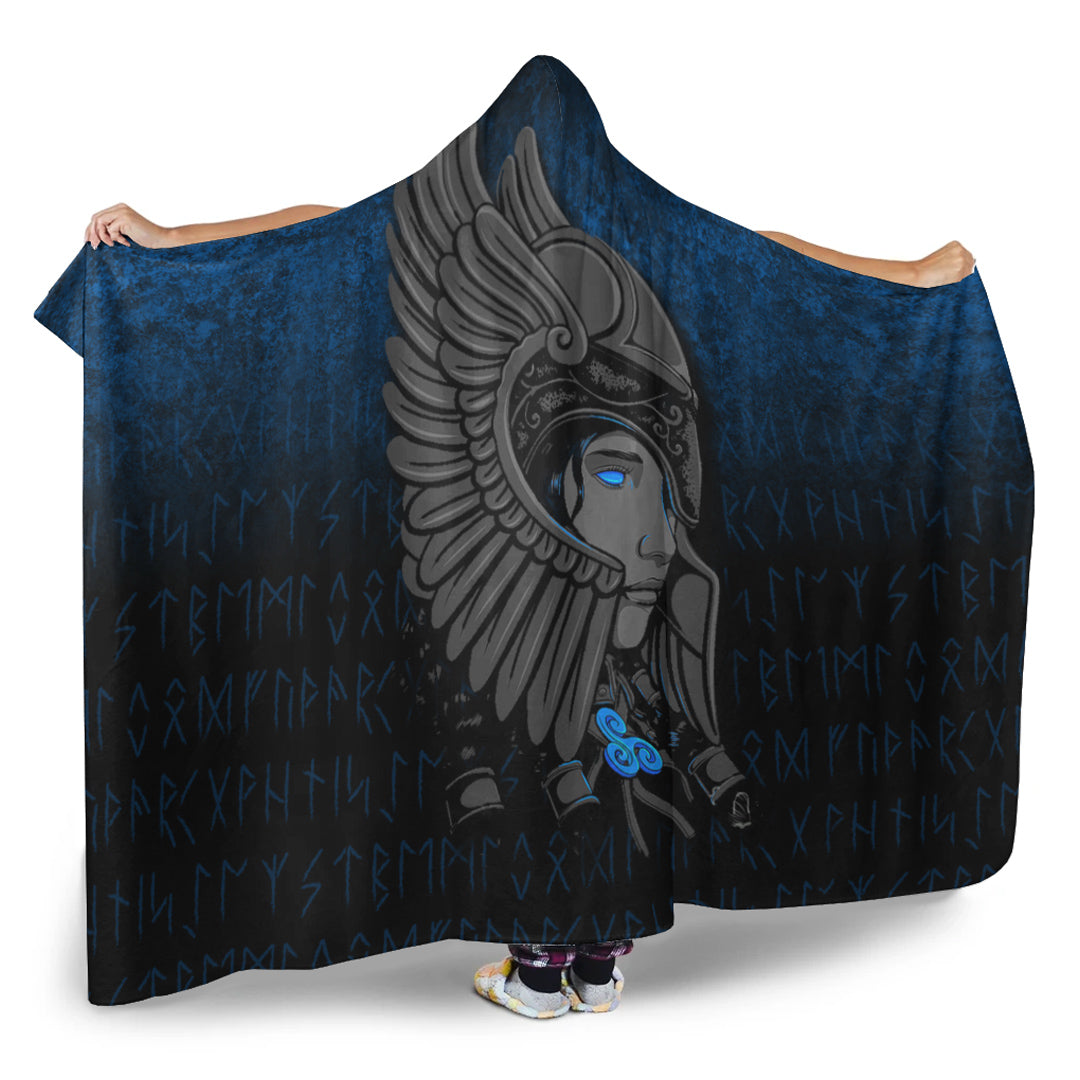 VikingStyle Hooded Blanket -Valkyrie Queen Sigrun Viking Warrior Hooded Blanket A7