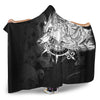 VikingStyle Hooded Blanket - Fenrir Wolf Skull and Sun Vegvisir Hooded Blanket A35