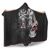 VikingStyle Hooded Blanket - Viking Owl Skull Blood Style Hooded Blanket A94
