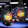 BlueJose Billiards 9-Ball Colorful Paint USA Flag Personalized 3D Shirt