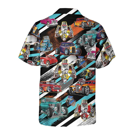 Bluejose Hot Rod Car Show Hawaiian Shirt