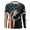 Bluejose Personalized Bass Fishing American Flag Personalized Name 3D Hoodie
