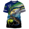 BlueJose Mahi-Mahi, Wahoo, Tuna Customize Name 3D Hoodie