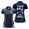 BlueJose Funny Blue Bowling Your Ball Will Be Right Back Premium Customized Name 3D Shirt For Women